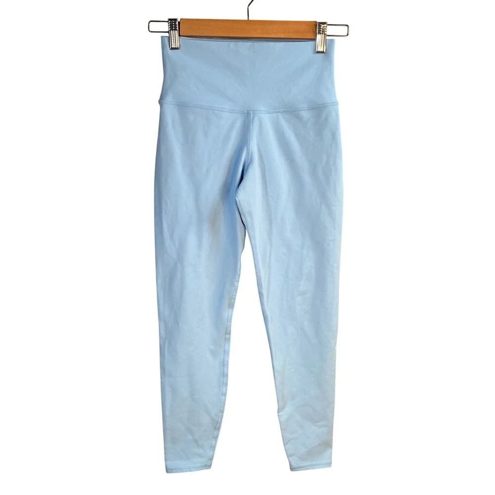 Alo Yoga High-Waist Airbrush Leggings Womens Small Light Blue 7/8 Activewear